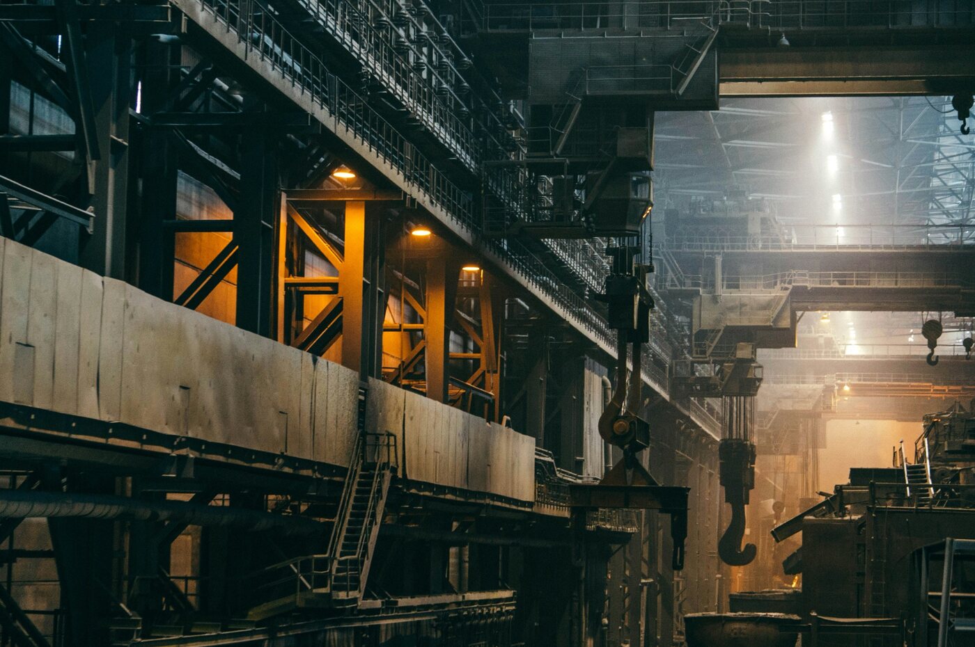 Industrial facility interior showing a complex working environment
